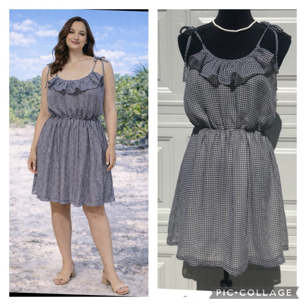 Black and White Gingham Dress